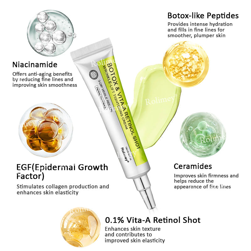 ❤️ ✨Made and shipped from Australia 💫Rolimey® Botox & Vita-A Retinol Shot Wrinkle-Lift Tightening cream - Last Day Promotion 50% OFF