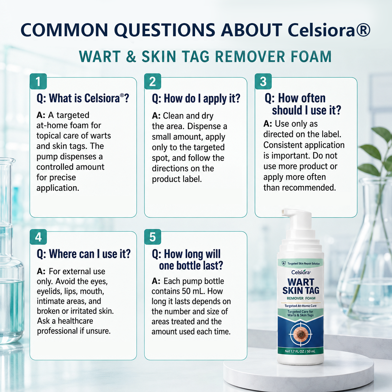 🇦🇺✨🌿Celsiora® 7 Day Wart & Skin Tag Remover Foam (Targeted Solution for Warts, Skin Tags & Uneven Skin Texture)