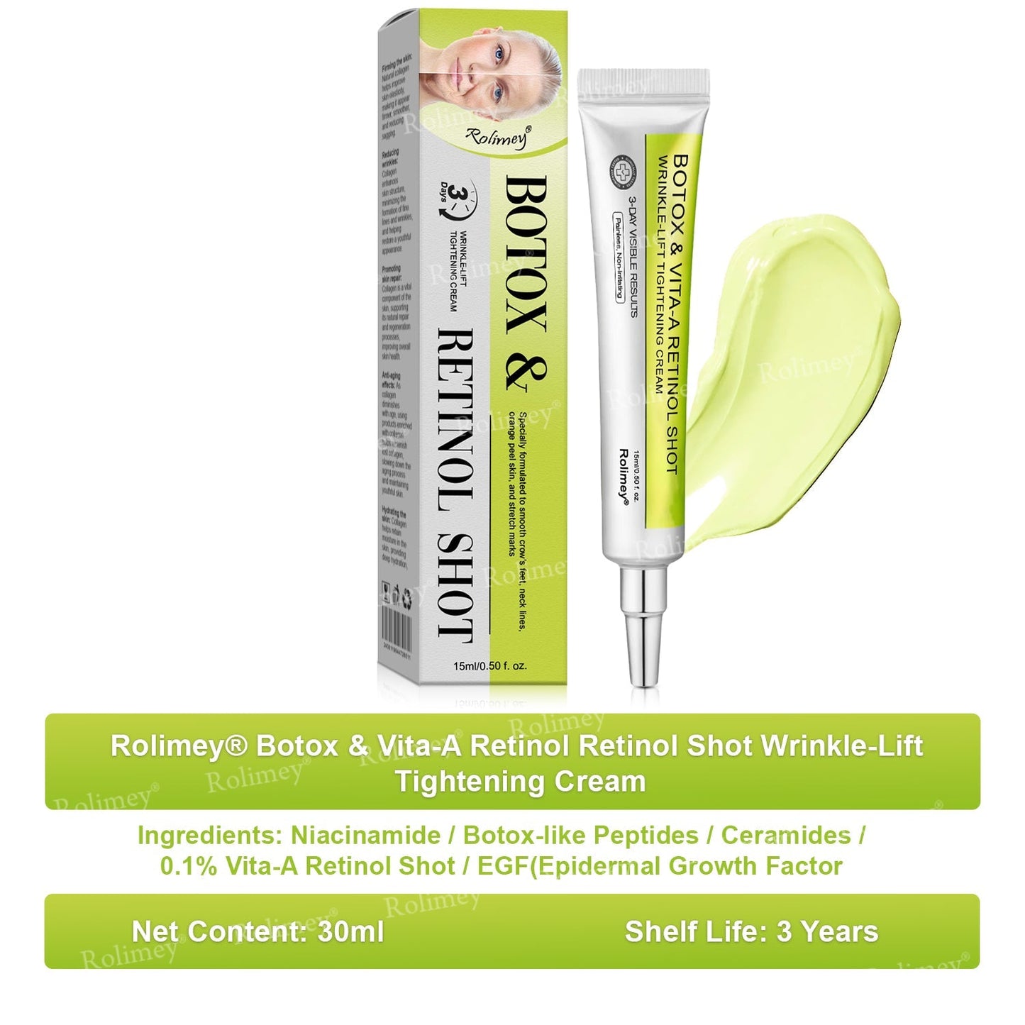 ❤️ ✨Made and shipped from Australia 💫Rolimey® Botox & Vita-A Retinol Shot Wrinkle-Lift Tightening cream - Last Day Promotion 50% OFF