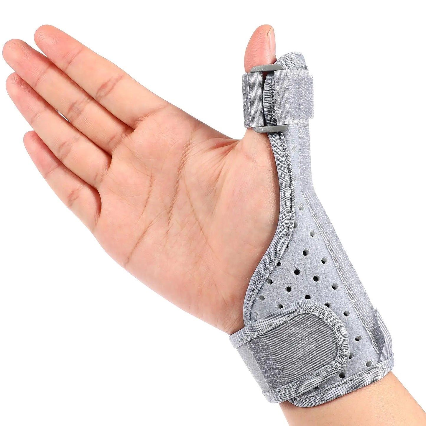 Thumb Splint Finger Fixed Wrist Guard Strong Support Aluminum Plate Comfortable Fit Breathable Fabric Stops Grey Joint