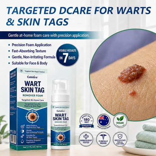 🇦🇺✨🌿Celsiora® 7 Day Wart & Skin Tag Remover Foam (Targeted Solution for Warts, Skin Tags & Uneven Skin Texture)